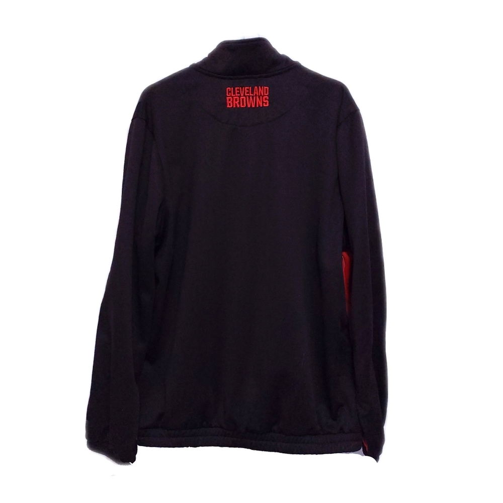Cleveland Browns Mens XL Color Block Fleece Lined 1/4 Zip Team Jacket - Picture 5 of 6
